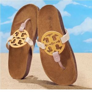 Tory burch tan-multi sandals